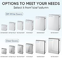 Vista 3 de TICONN Caja eléctrica al aire libre impermeable, caja de conexiones IP67 carcasa de plástico ABS con cubierta con bisagras con placa de montaje