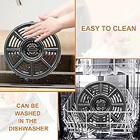 Vista 4 de ZuKaYeHome Air Fryer Replacement Tray for Ninja AF101 4QT XL 5.5 Qt AF150 Max XL 5.5 Quart AF161, 8.2'' Round Food Grade Grill Pan Grill Plate