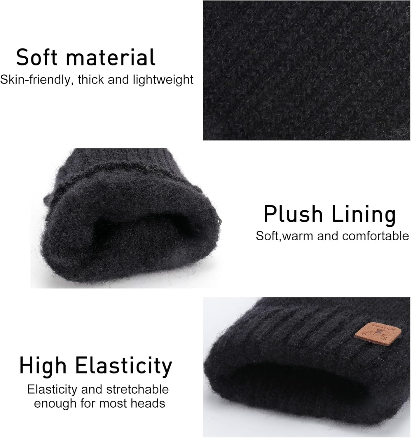 LADES Fingerless Gloves Thermal Winter Gloves Warm Knitted Half Finger Gloves Mittens for Men Women Typing Driving Working - Image 3