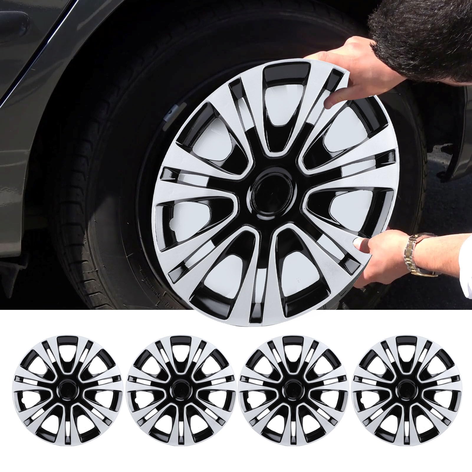 Mingzhe Universal 14 Inch Wheel Hub Caps, High Compatibility and