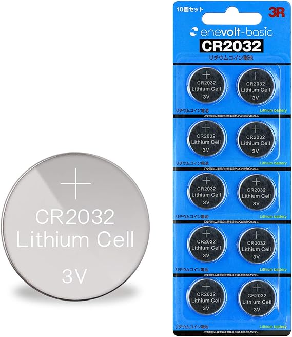 Amazon Enevolt Basic コイン電池 Cr2032 H 240mah リチウムコイン電池 3v 3r Systems 10個セット 3r スリーアール 乾電池