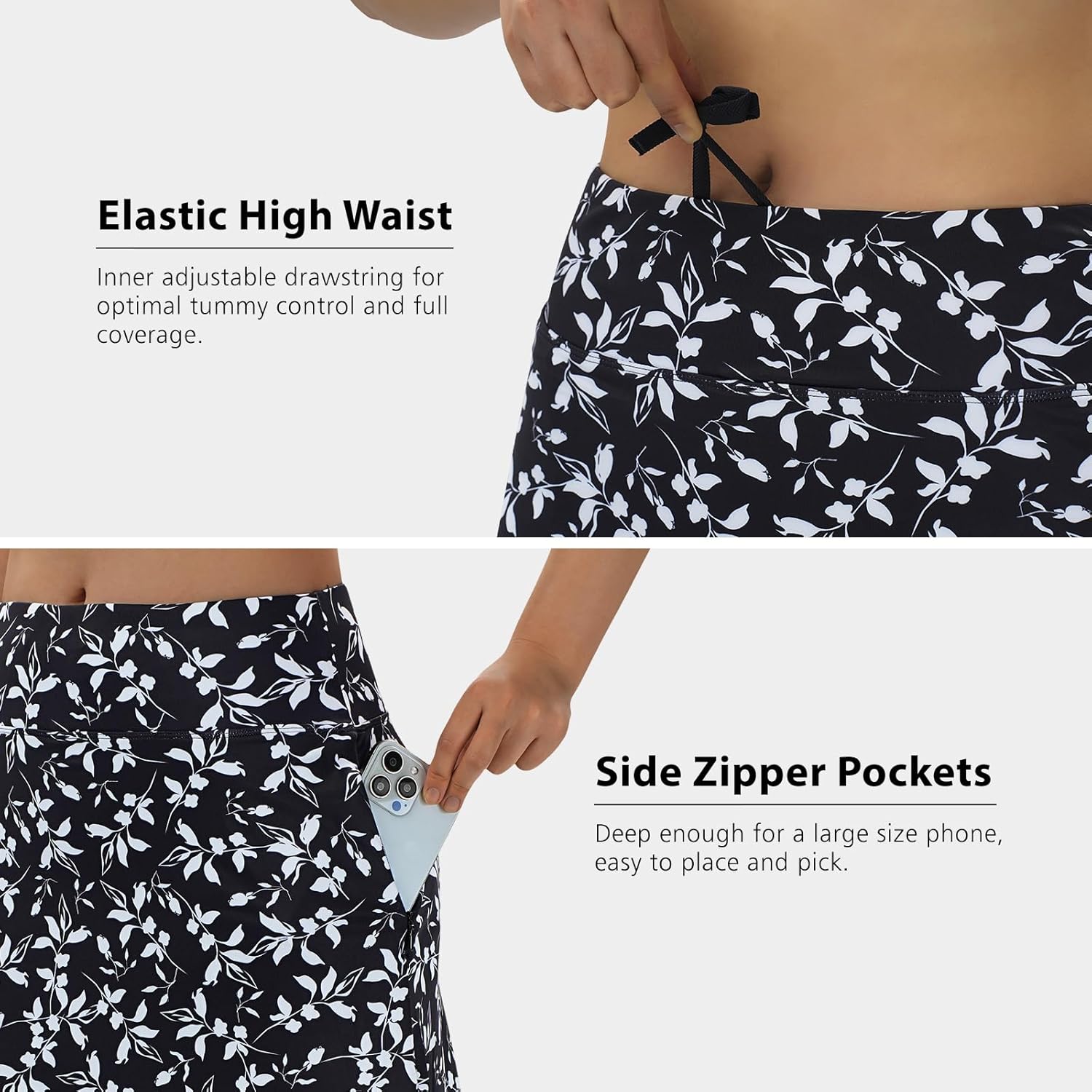 Turnhier Women's Midi Length Skorts Skirts with 2 Pockets Modest Long Skirts 28" Knee Length Athletic Skort - Image 4