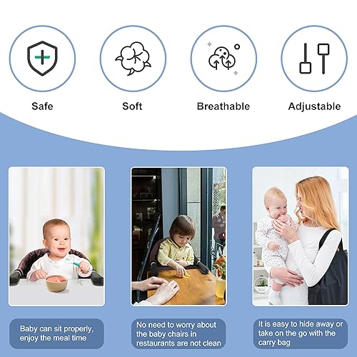 Miniatura 6 de Silla de mesa rápida con gancho en la silla con clip en la mesa, asiento de alimentación portátil resistente, almacenamiento plegable, se fija a