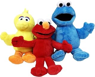 ALTAY Sesame Street Plush Keychains Elmo, Big Bird, and Cookie Monster- Each 6 Inches Tall