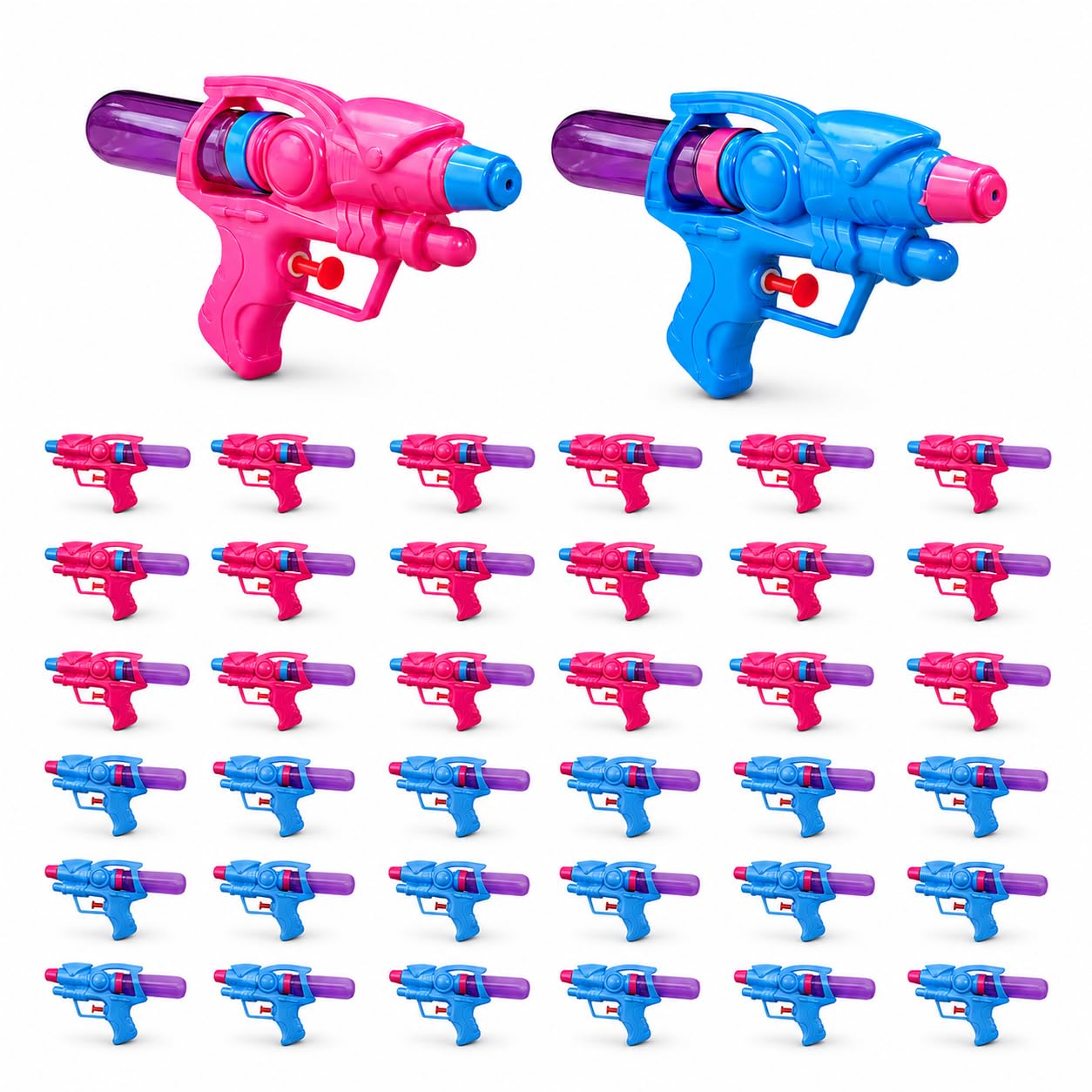 Pack de 36 Mini Pistolas De Agua para Niños - Juguete Divertido De Verano - Ideal para Playa, Piscina Y Jardín - Fáciles De Usar - Cumpleaños (Mix_36_3)