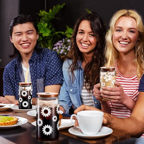 Miniatura 7 de 30 tapas para tarros de madera con agujero para pajilla, tapas para tarros de madera de boca ancha, tapas reutilizables con anillos de sellado de