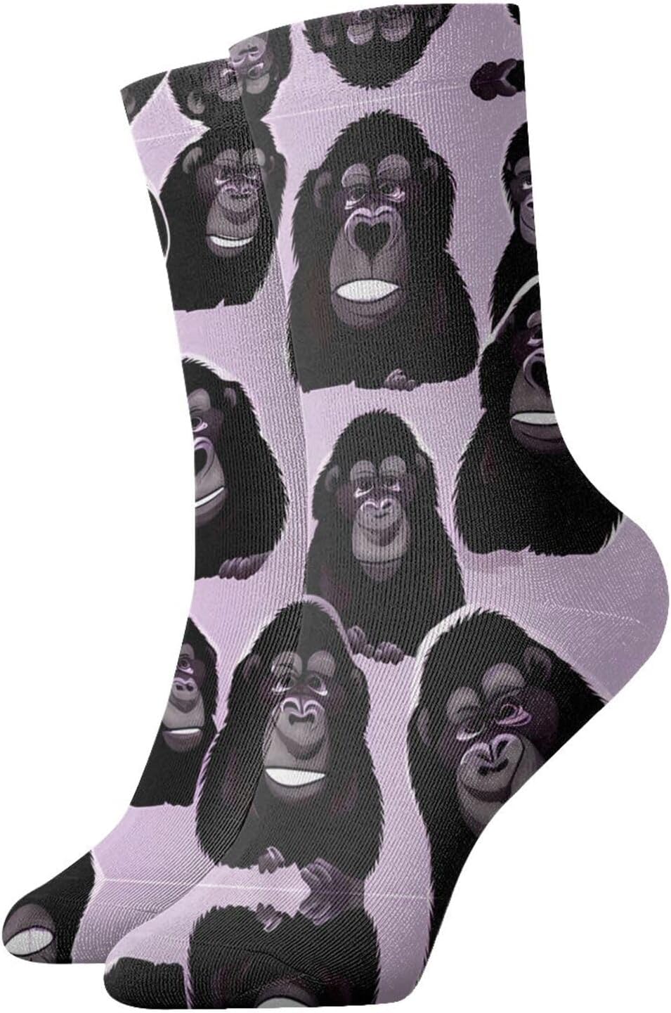 Gorillas Patterns Warm Casual Socks, Autumn Winter Style, Relaxing and Comfortable Socks for Home Wear