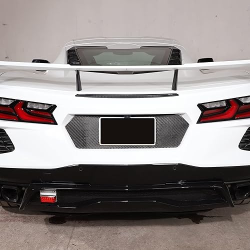 Miniatura 5 de Fibra de carbono 3D, calcomanía trasera para marco de licencia compatible con Corvette C8 Stingray Z06 Z51 2020 2021 2022 2023, accesorios