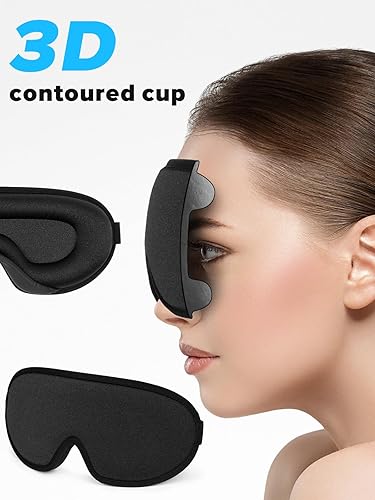 Miniatura 3 de Sleeping Mask,Women Men Sleeping Eye Mask,3D Contoured Cup Sleeping Mask & Blindfold,Concave Molded Nighttime Sleeping Masks,Adjustable