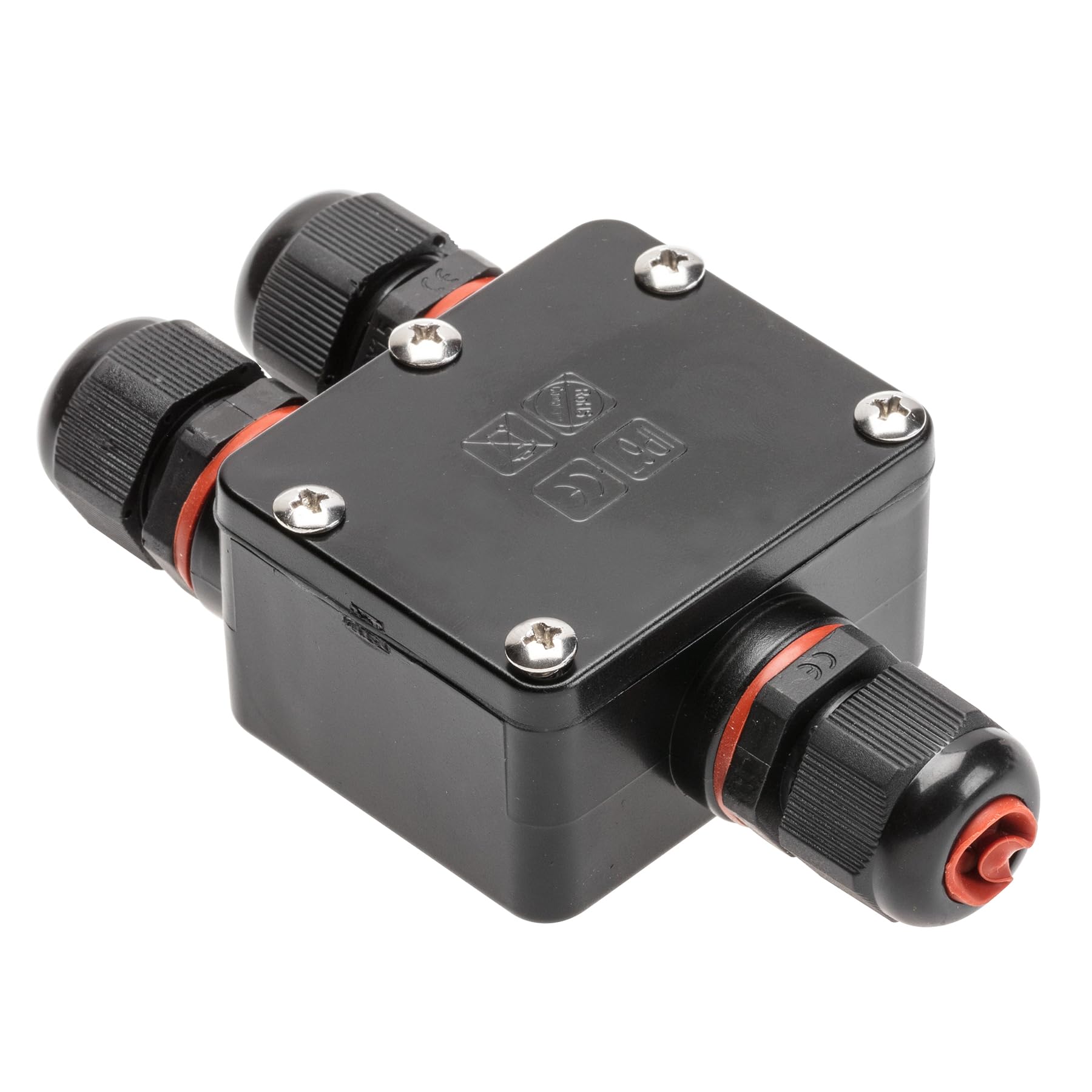 P68 Waterproof Cable Connector Junction Box – Outdoor Electric Wiring Connectors, UV-Resistant, IP67/IP68 Rated for Garden Lighting, CCTV & External Installations (2 Way)