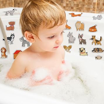 20PCS Dog Thick Gel Clings Puppy Gel Cling Stickers Reusable