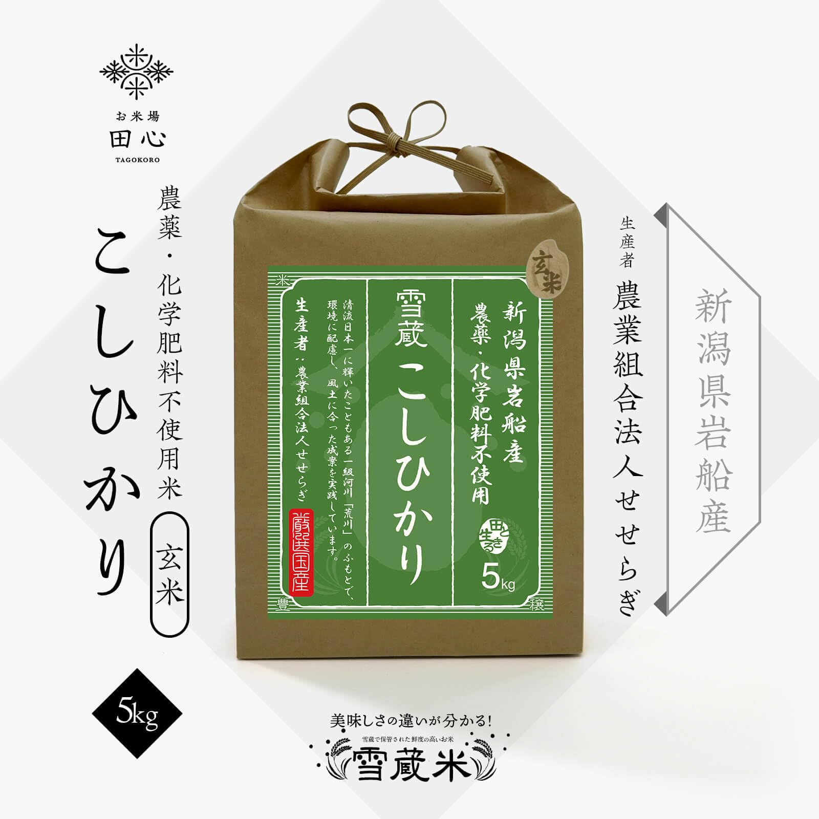 2023年令和5年石川県産こしひかり化学肥料不使用 玄米20kg 2023年令和5年石川県産こしひかり化学肥料不使用 玄米20kg