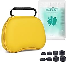 ASFSKY PS5 DualSense Controller Carry Case PS5 Controller Storage Bag Travel Carrying Case Holder Shockproof Protective Hard Case for PlayStation 5 DualSense Controller (YELLOW)