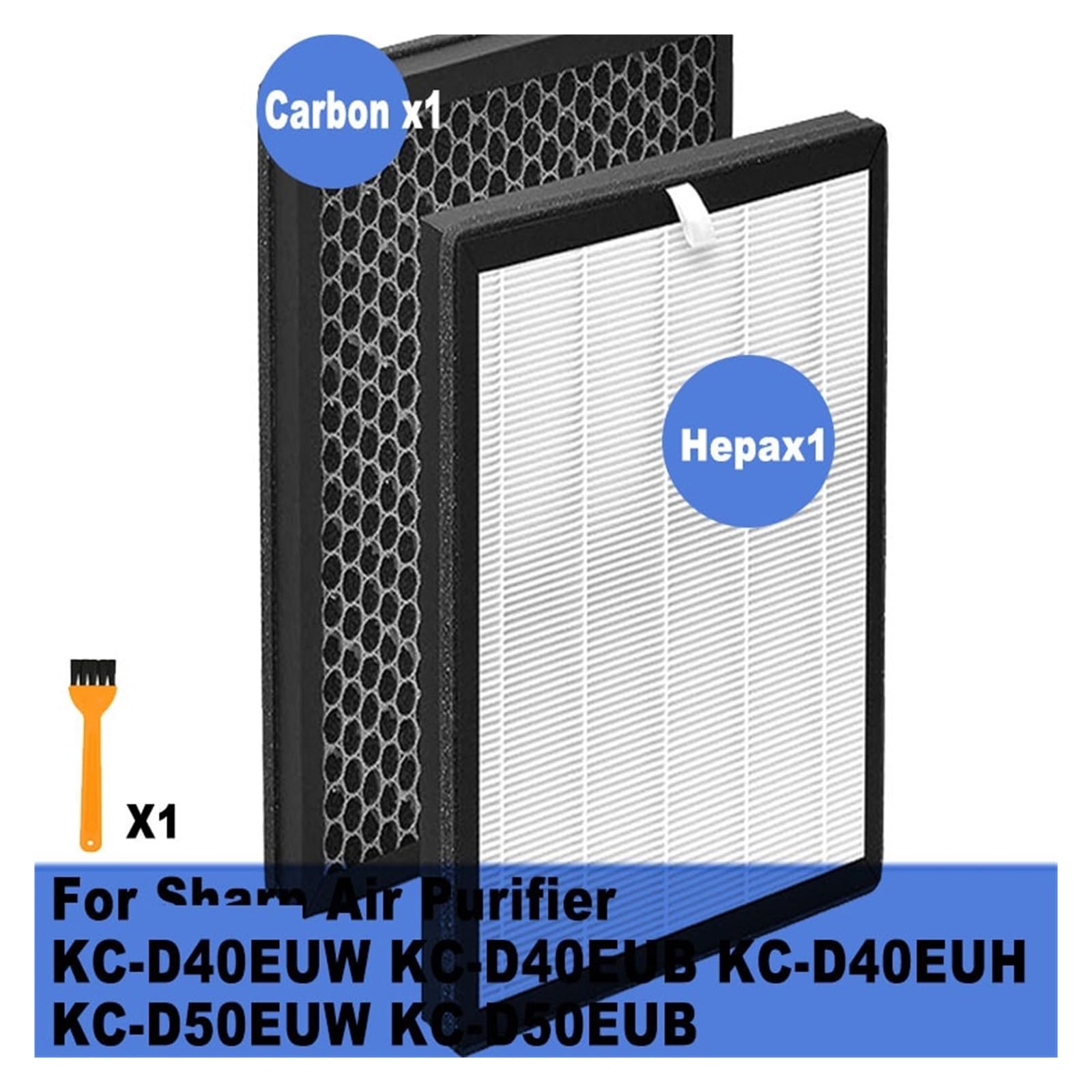 Filtro Desodorizante HEPA, For KC-D40EUW KC-D40EUB KC-D40EUH KC-D50EUW | Compatible Con Purificador De Aire Sharp, Alta Eficiencia, Bajo Nivel De Ruido Y Larga Duración.(1 SET and Humidifier)