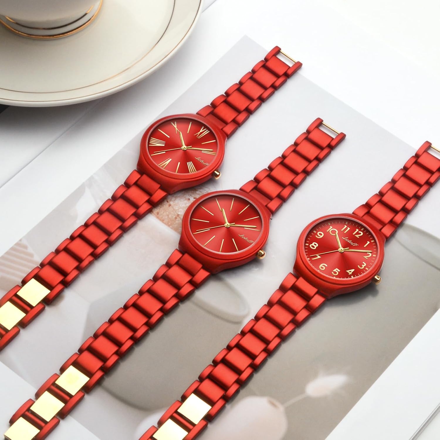 Letoff Women's Watch Interchangeable Metal Strap (No Tools Needed), Minimalist Modern Timepieceh Water Resistant 100ft - Image 5