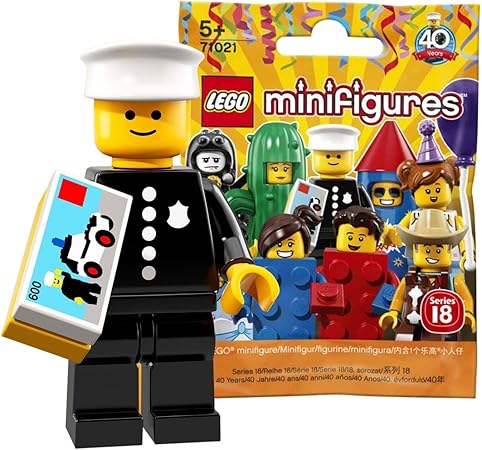 Amazon レゴ Lego ミニフィギュアシリーズ 18 警察官 未開封 Lego Collectable Minifigures Series 18 Classic Police Officer 8 ブロック おもちゃ