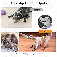 Vista 3 de BEAUTYZOO Calcetines antideslizantes para perros para evitar lamer patas, zapatos de perro para pavimento caliente, protector de agarre de pata