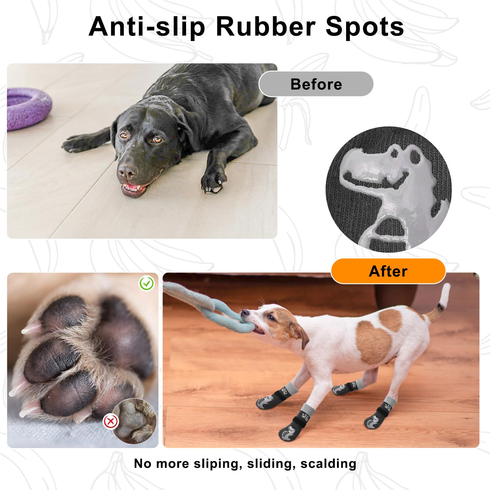 BEAUTYZOO Non-Slip Dog Socks to Prevent Licking Paws - Image 3