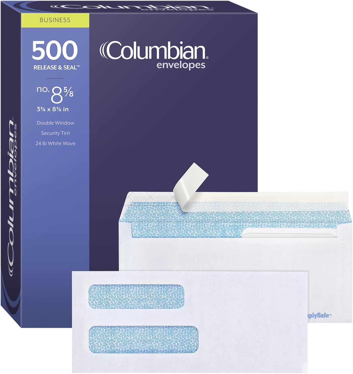 Columbian 8 5/8 Security Envelopes, 500/Box, Double