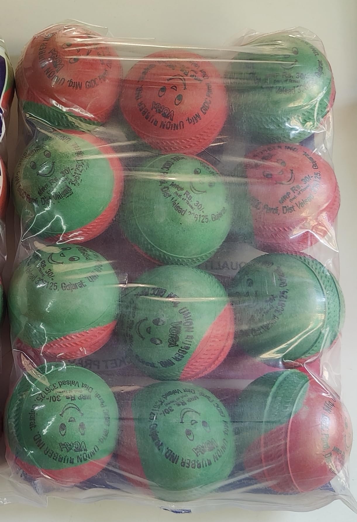 generic Cricket Rubber Balls, Green and Red, Pack of 12, Rubber Practice Balls-picture-13