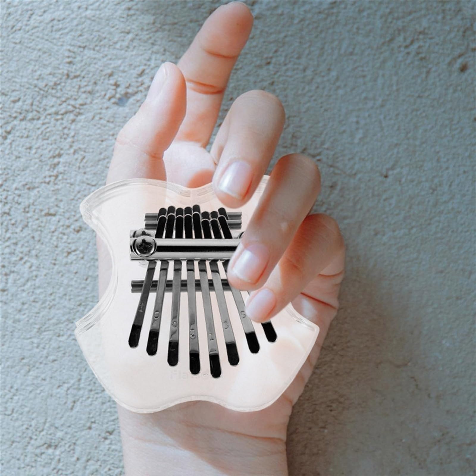 Pianino Kciukowe Kalimba 8-klawiszowy Akrylowy Kciukowy Fortepianowy Kieszonkowy Elektroniczny Kalimba Mini Przezroczysty Palec