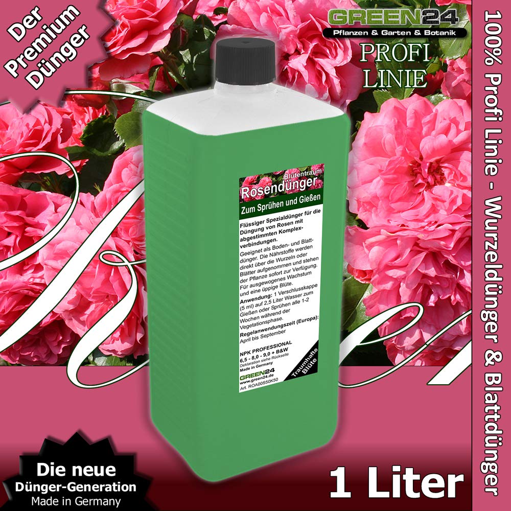Rosendnger XL 1 Ltr. Profi Linie Beetrosen Edelrosen Strauchrosen Dnger  HIGHTECH Rosen dngen : Amazon.de: Garten