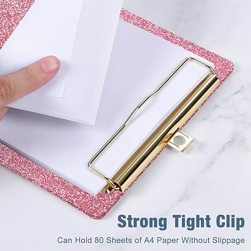 Miniatura 3 de Portapapeles acrílicos, portapapeles con purpurina de moda, tablero de clip tamaño carta Stardard, tamaño A4 de 12.5 x 9 pulgadas, lindo