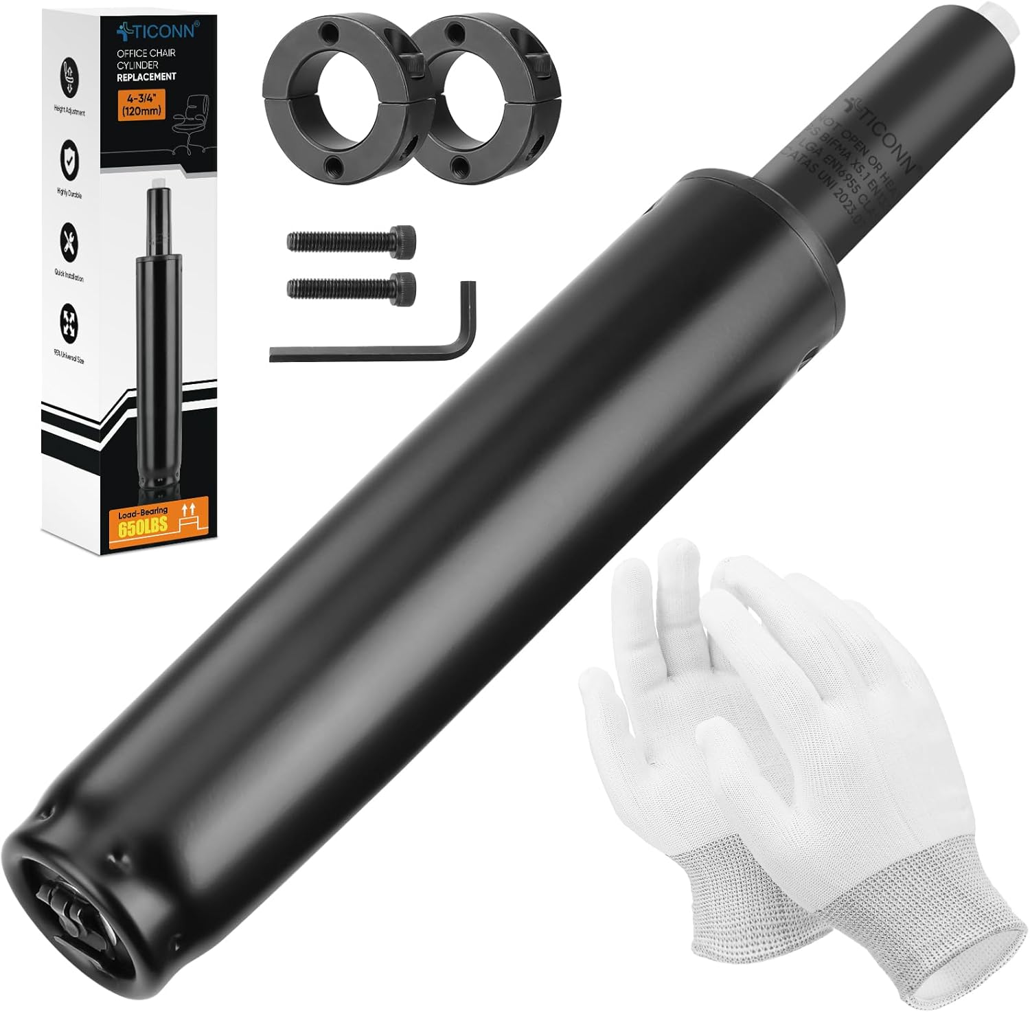 TICONN Office Chair Cylinder Replacement, 650 Lbs Weight