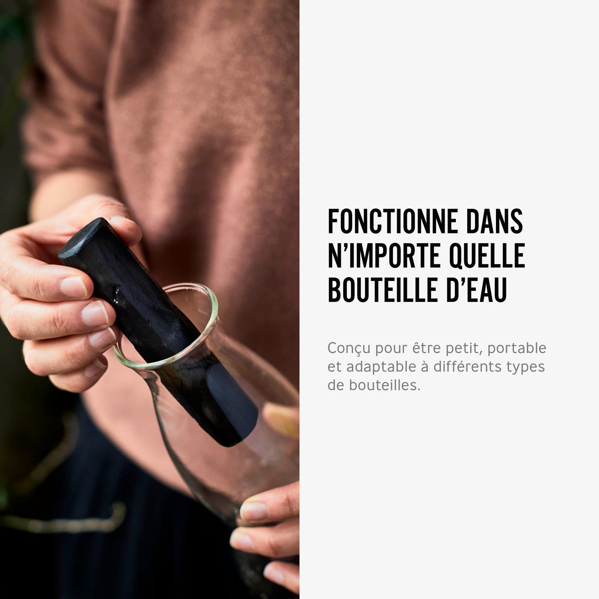 BLACK + BLUM - Charbon Actif Binchotan - Purification Traditionnelle Japonaise - Durée 1 An - Améliore le Goût de l'Eau du Robinet - Zéro Déchet - 4 Unité