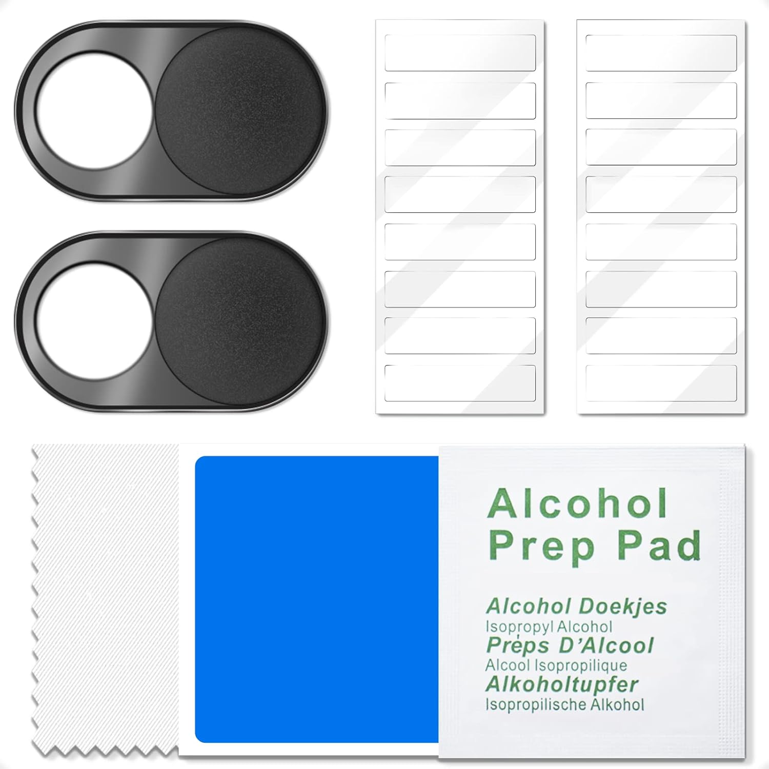 Ultra Thin Metal Magnet Web Camera Cover Silde for MacBook Pro Laptops Smartphone Mac PC Tablets, Adhesive Tabs Fix Bottom of Magnetic Privacy Screen