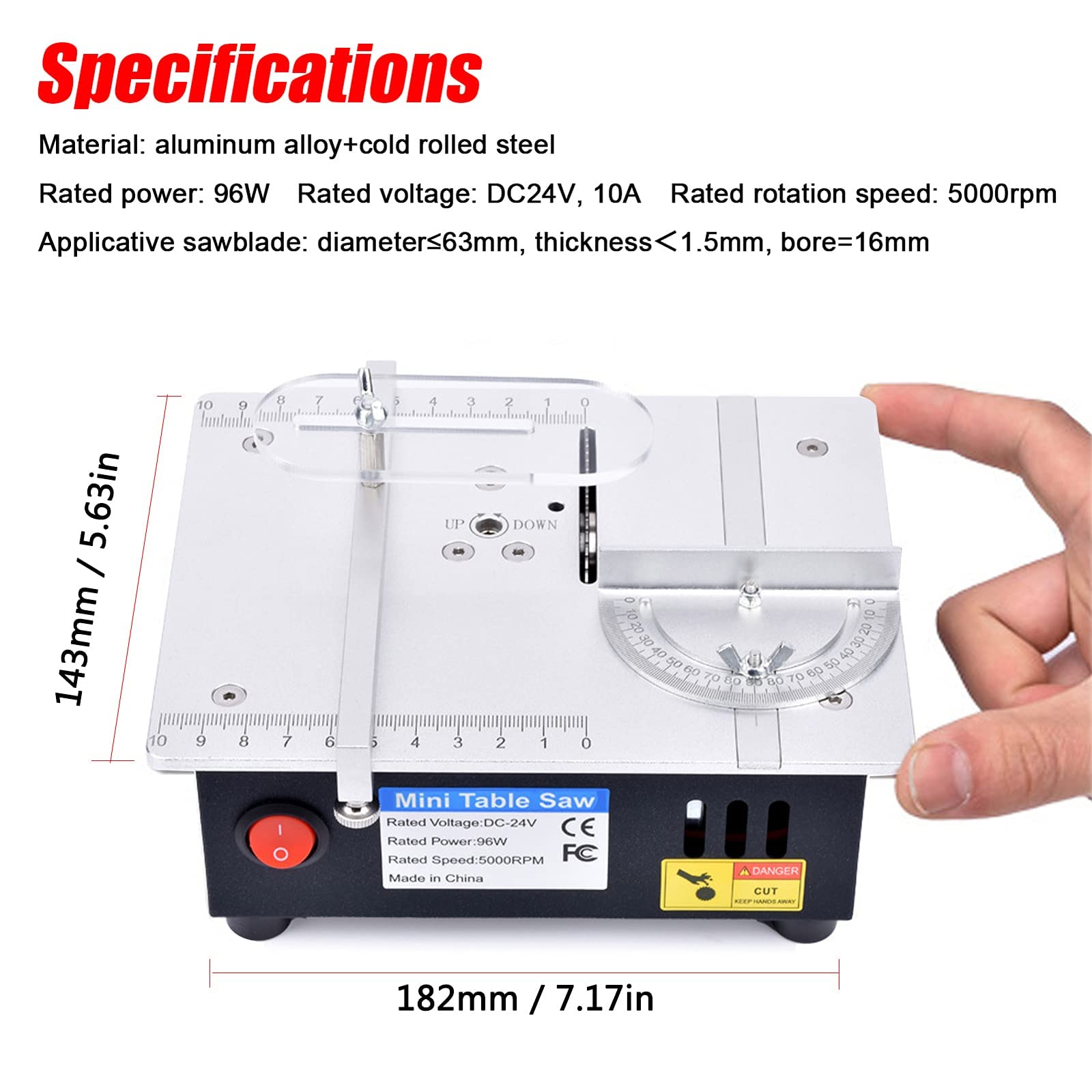 Mini Sierra de Mesa eléctrica de precisión, Sierra de Banco pequeña para carpintería de Escritorio, máquina de Corte Hecha a Mano para Manualidades, Modelo de pasatiempo, para Corte de Madera, Metal