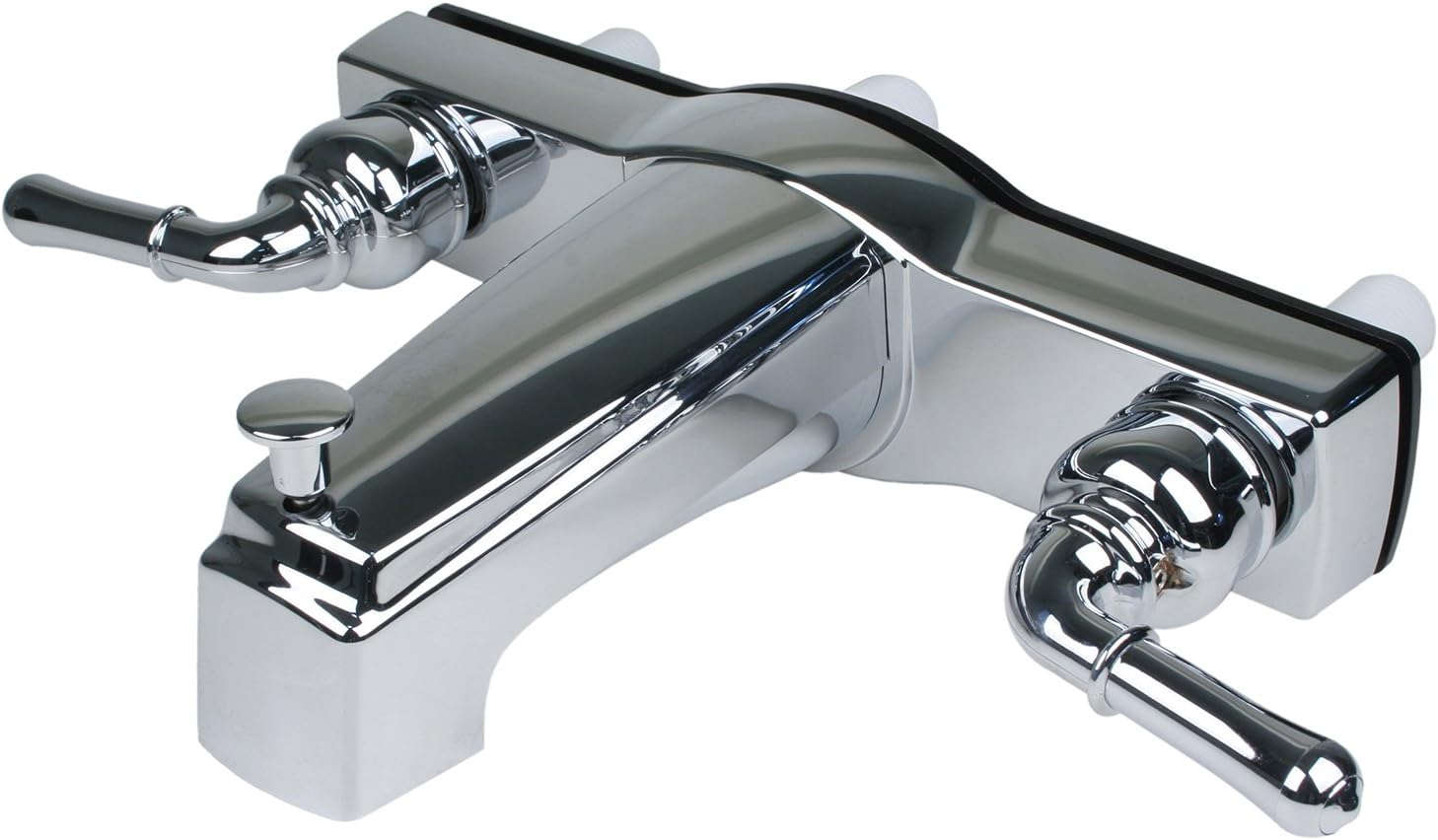 RV Mobile Home Bath Tub and Shower Faucet with 8-in. Valves, Chrome