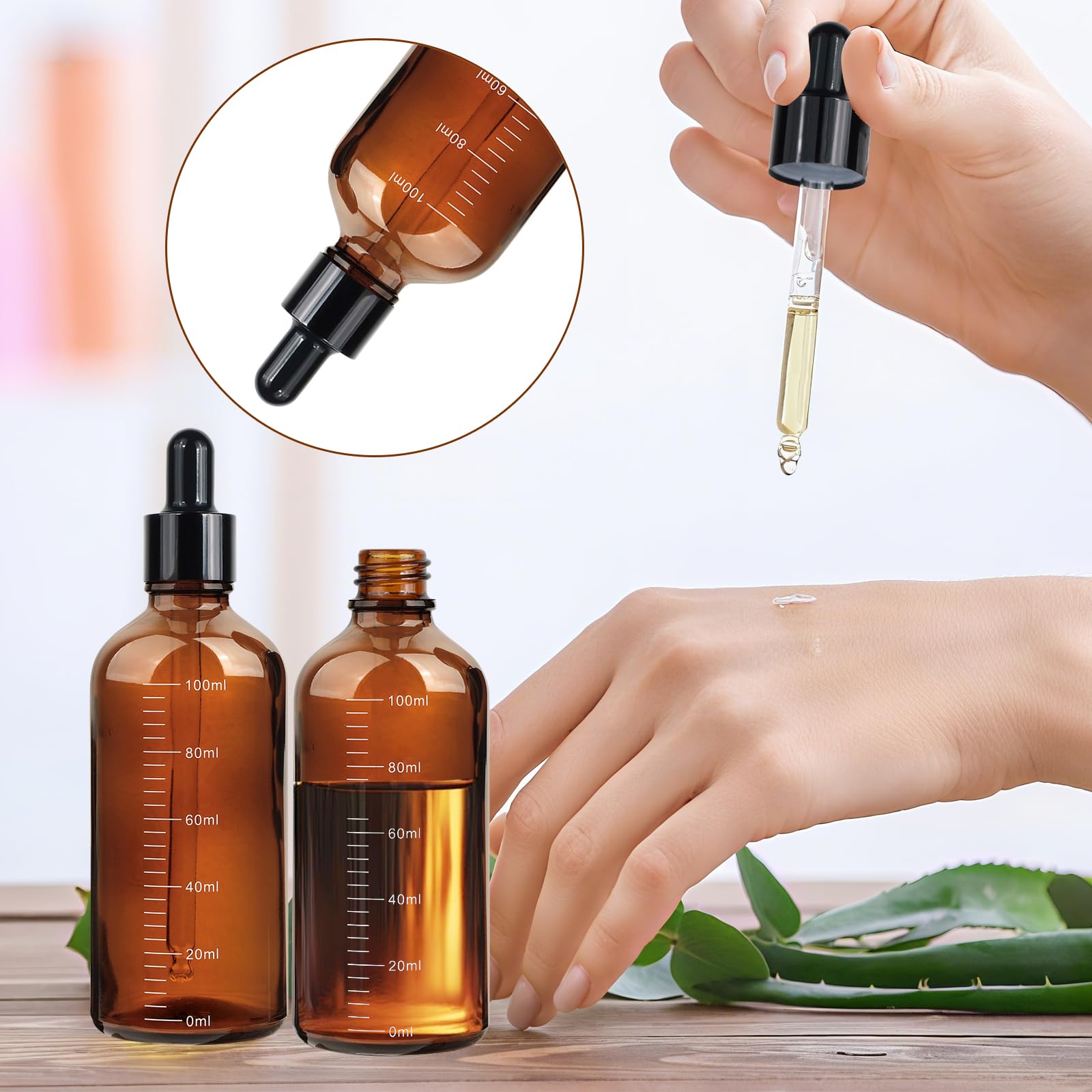 Flaconi Sigaretta Elettronica Lot De 12 Flacons Compte-gouttes En Verre Ambré 20ml - Parfait Huiles Essentielles Et Parfums 20ml Ambré UV