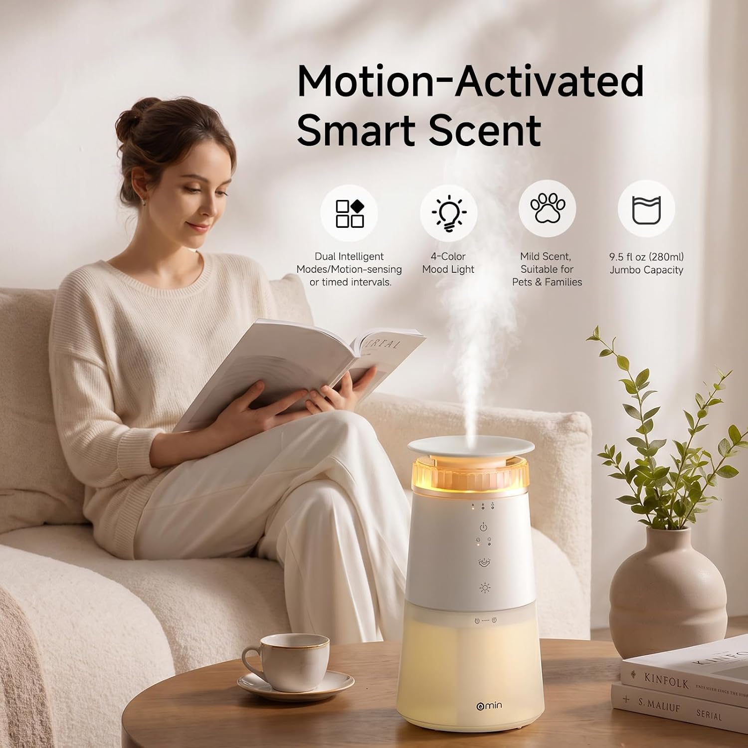 NIMIN Waterless Essential Oil Diffuser for Home, Cordless Portable Diffuser image 2