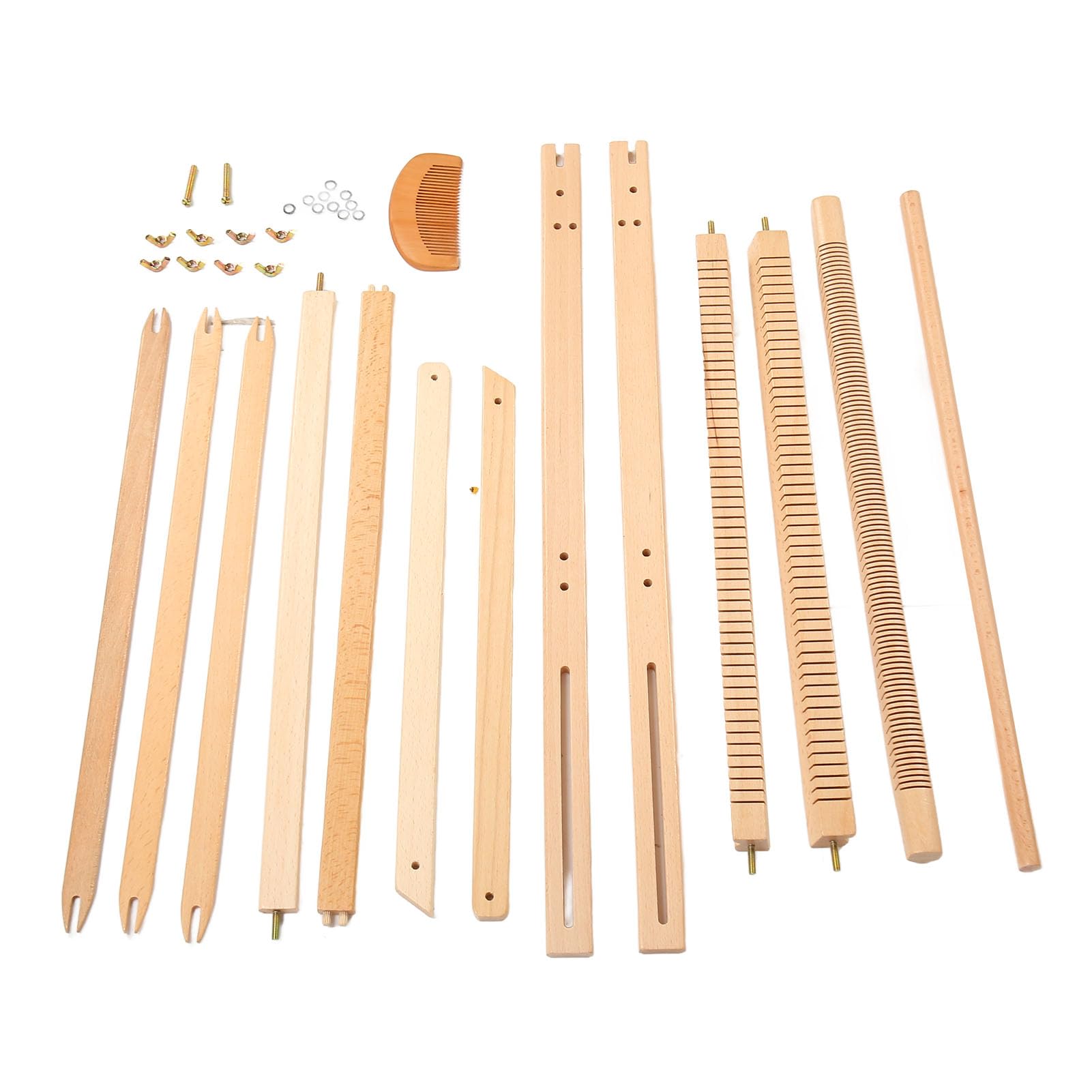 SIXRUN Kit di Tessitura Multi Artigianale in Legno con Telaio di Ordito Integrabile per Bambini Adulti Principianti