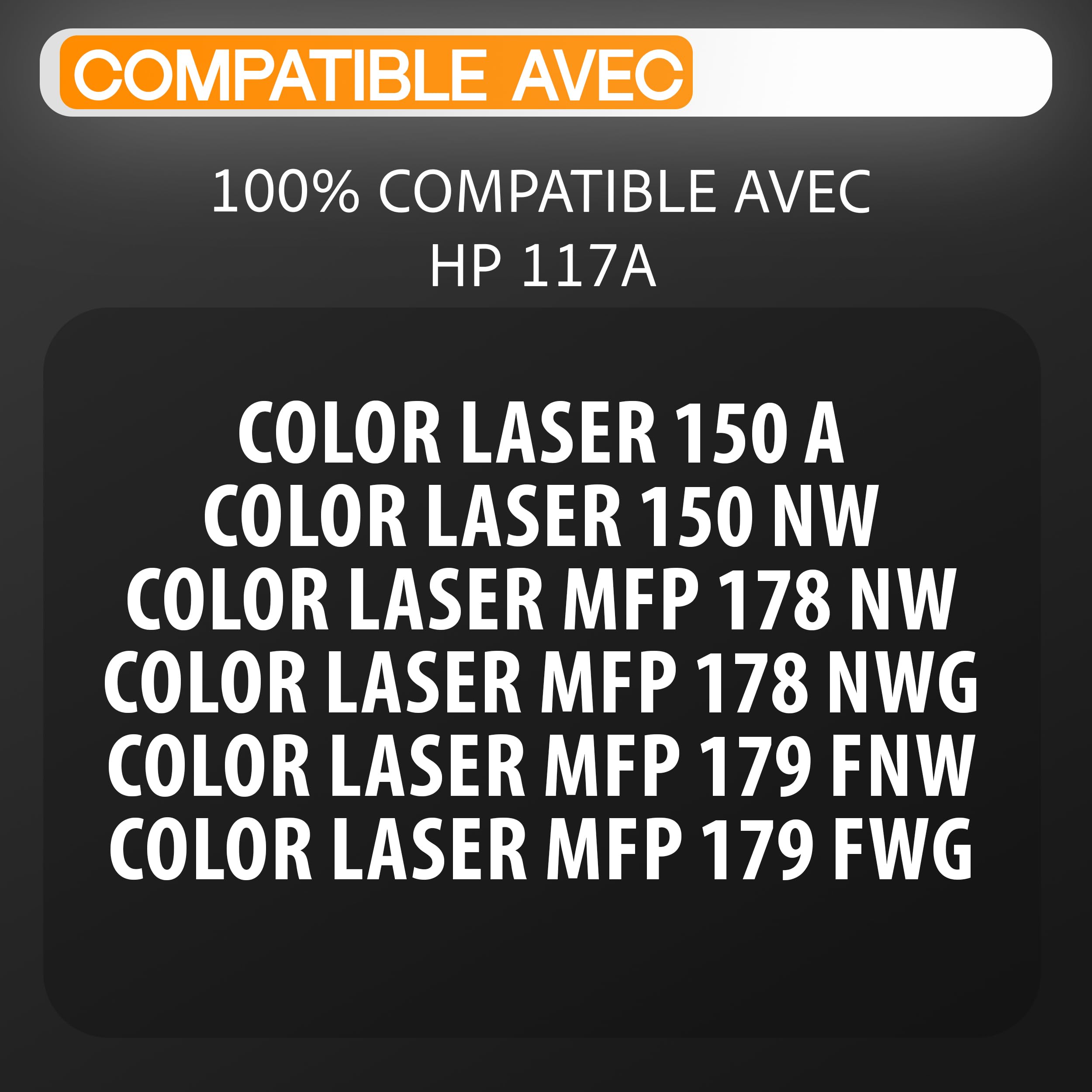 Supply Guy 117A Lot de Toners pour HP MFP 178NW 178NWG 179FWG 150NW