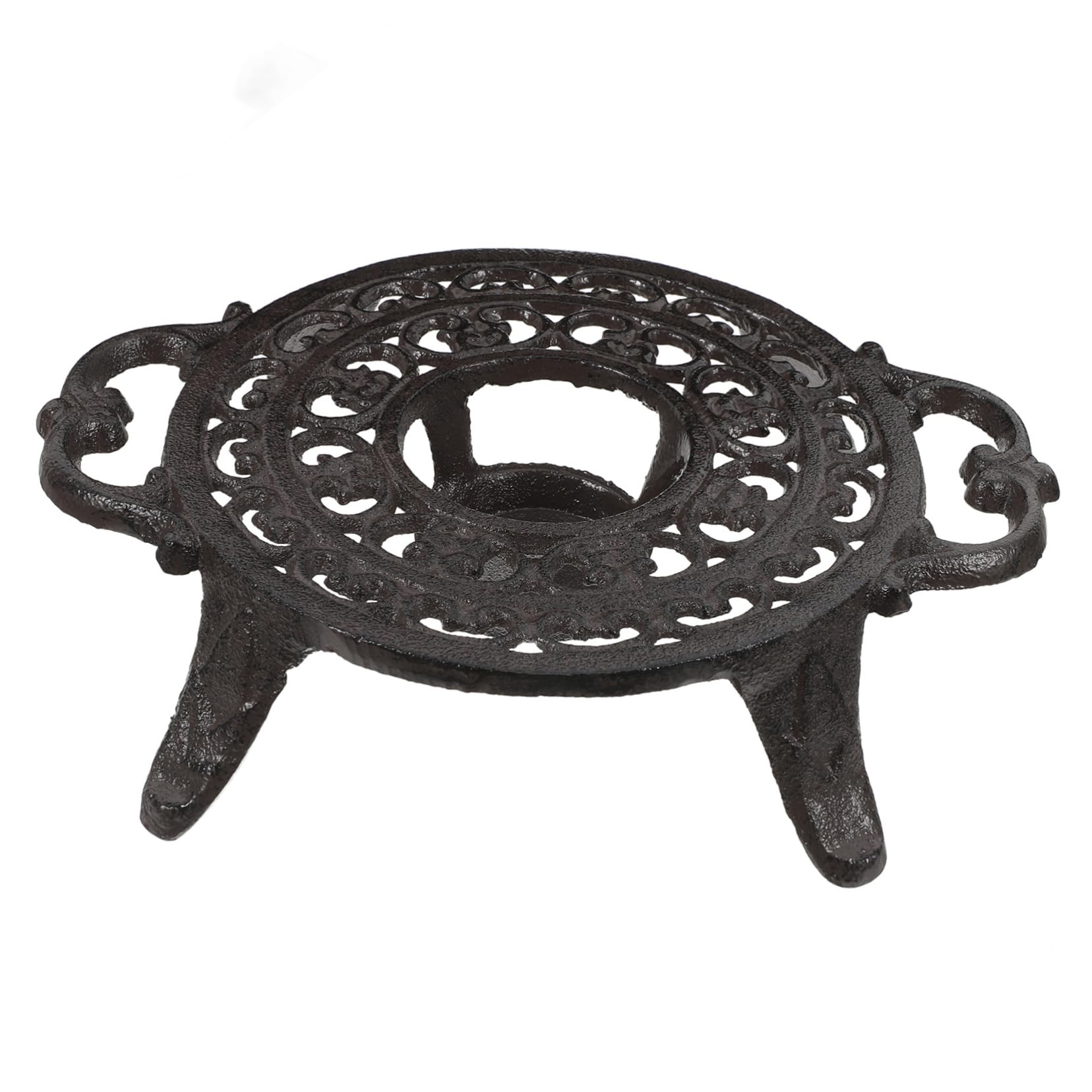 JECOMPRIS Vintage Cast Teapot Heater with Tripod Base Decorative Tea Warmer for Brewing Tea Coffee Superior Heat Retention Stable Secure Design for Home