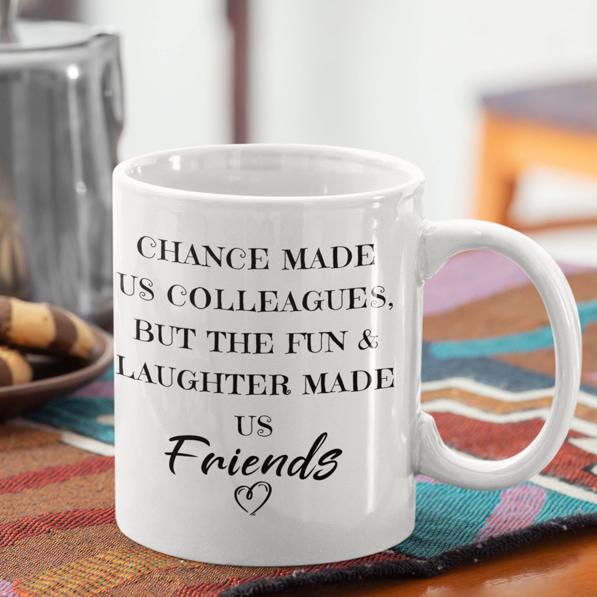 Divertente tazza da caffè Chance Made Us Colleges Best Coworker BFF regalo perfetto per il lavoro, migliore amico, lasciare o andare via, regalo per uomini e donne