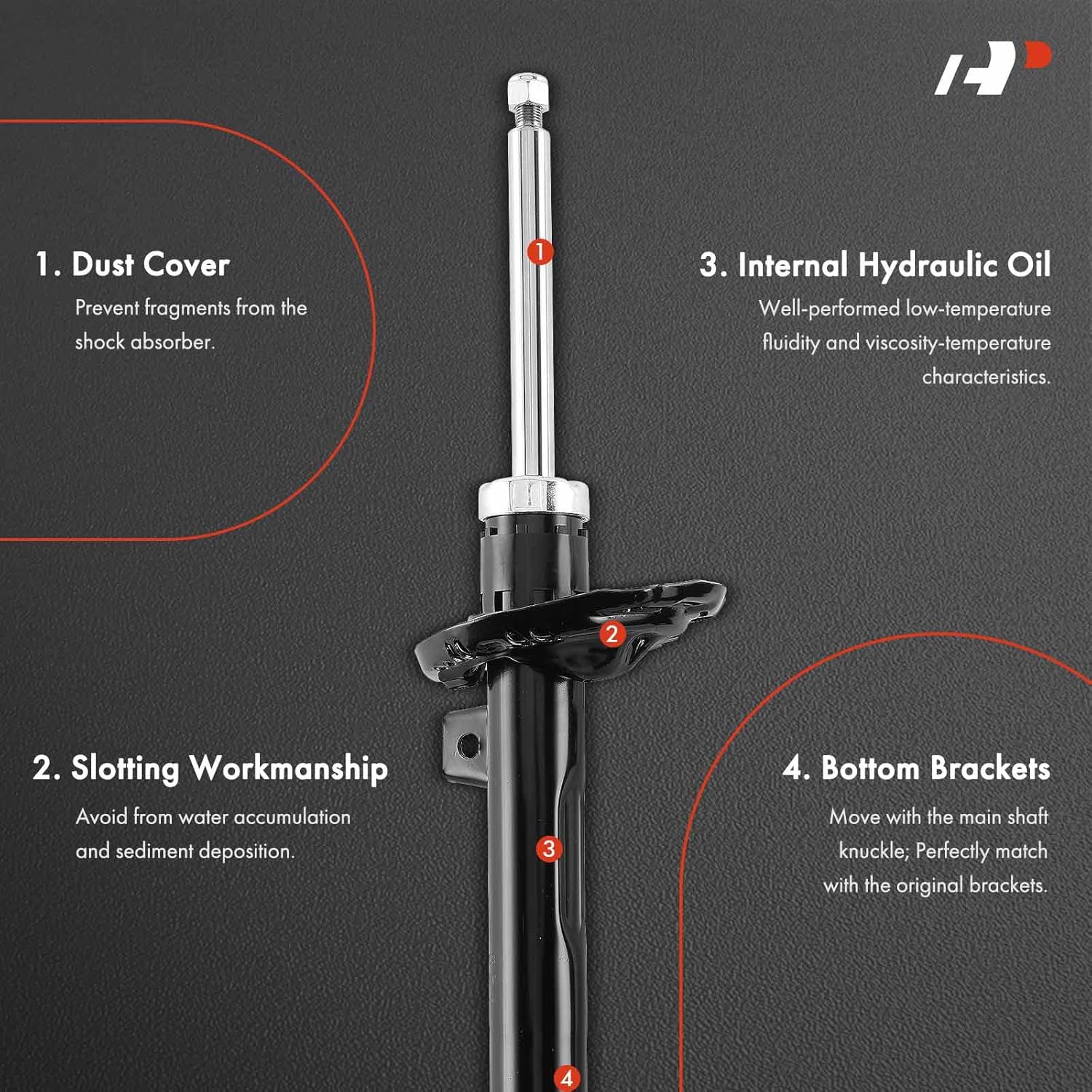 A-Premium Front Pair [2] Strut Assembly Compatible with Volkswagen Golf 2020-2021, Golf 2019 1.4L 2.0L, Golf 2015-2018 1.8L, Golf 2015 2.0L, e-Golf 2015-2019 & Audi A3/A3 Quattro 2015-2017