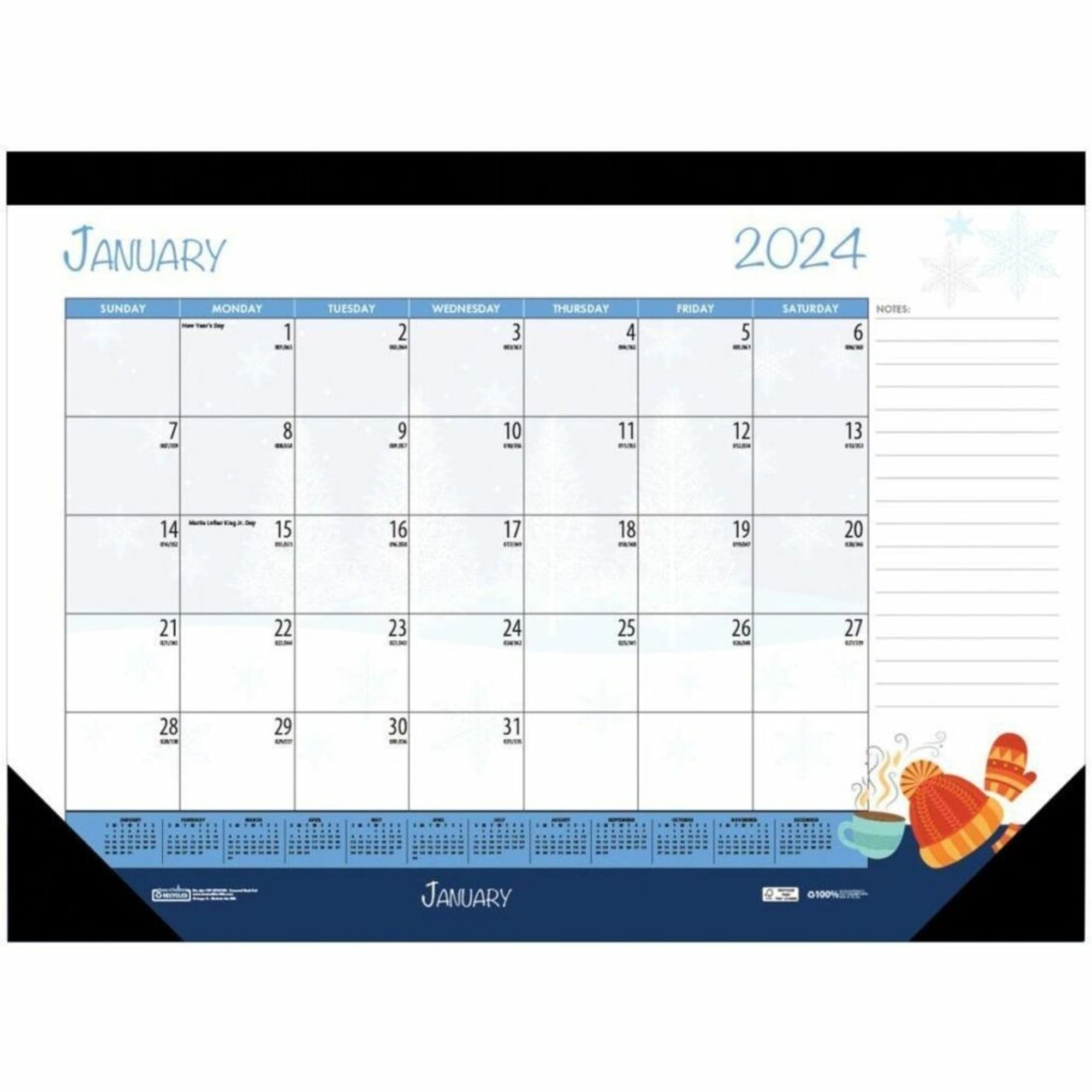 House of Doolittle Economy Refillable Desk Pad Calendar