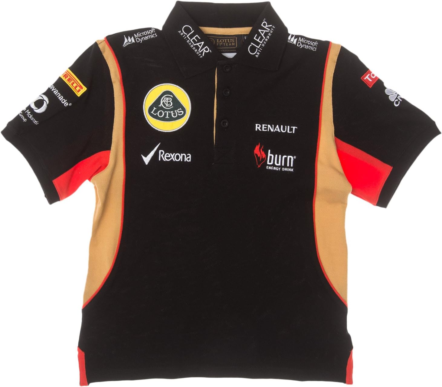 POLO Shirt Children Kids Formula One 1 Lotus F1 Burn Sponsor 2013 Age 5-6