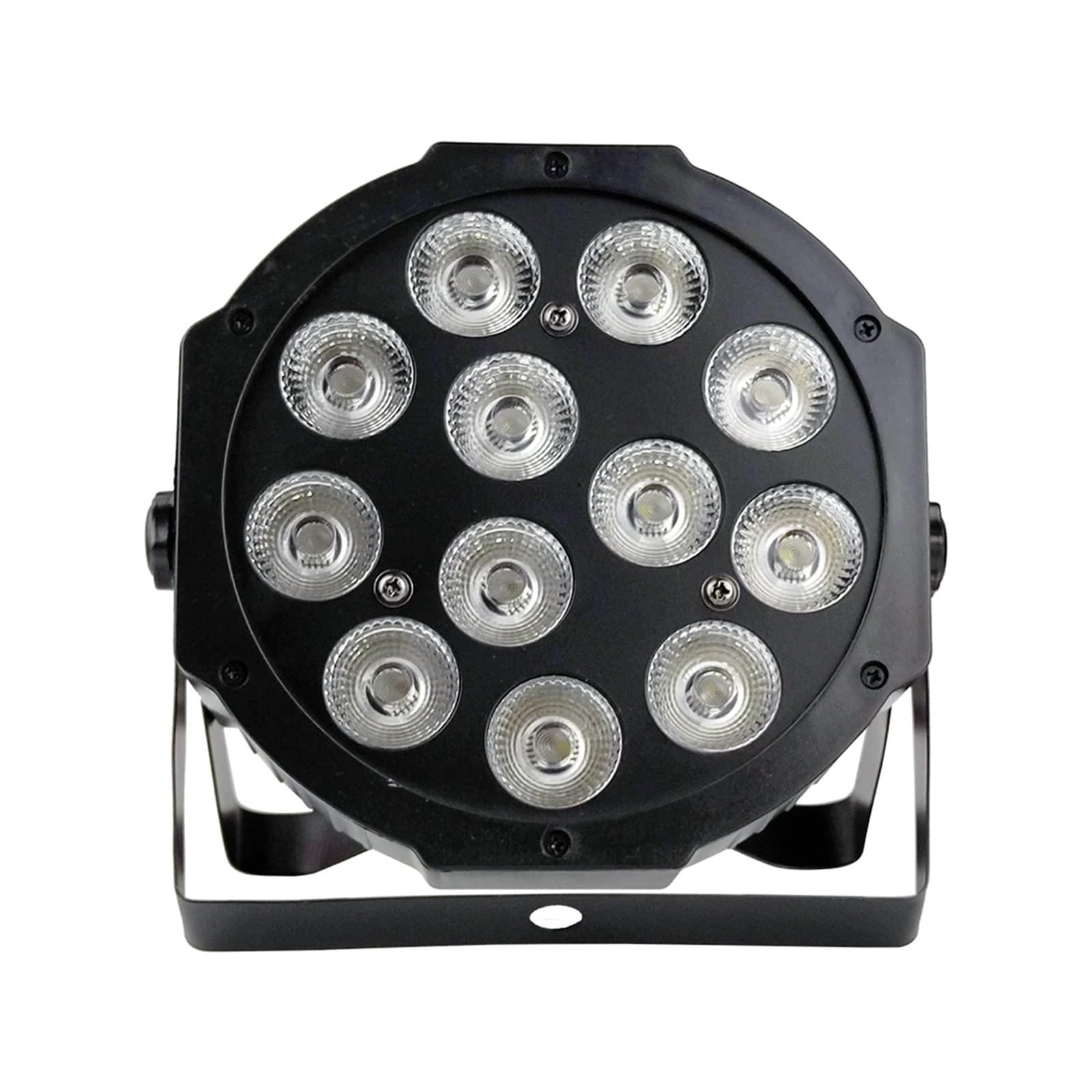 Lumière d'étape de LED, Projecteur LED Par 12x18w 6 en 1 RGBWA + UV 6 en 1 Projecteur LED plat Par DMX512 Projecteur LED teinté professionnel for scène(6in1)