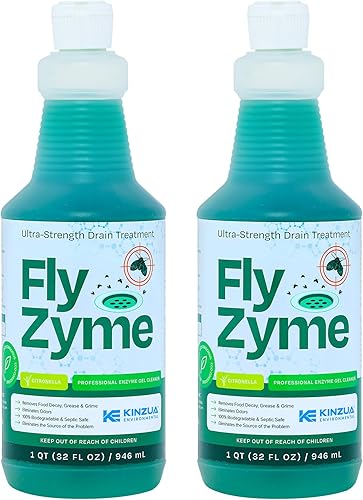 Miniatura 9 de Kinzua Environmental Fly-Zyme, limpiador de drenaje enzimático altamente concentrado para tuberías, gel de drenaje para moscas de la fruta