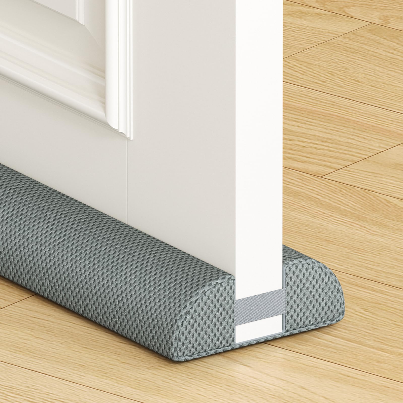 Door Draft Stopper 36" Under Door Draft Stopper Soundproofing 30 Inch to 36 Inch Triangle Noise Blocker Seal Large Gap up to 1.7", Easy to Install Grey