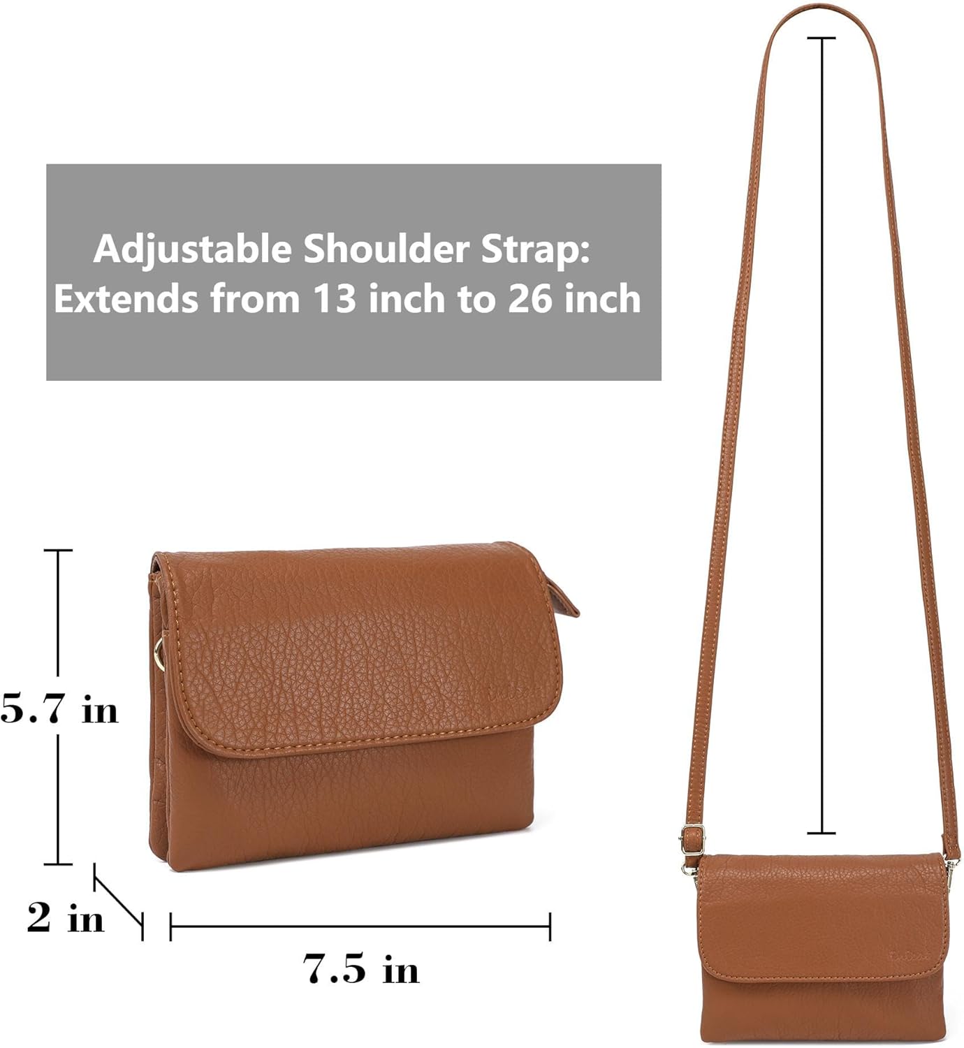 MINICAT RFID Blocking Small Crossbody Bags for Women Vegan Leather Mini Travel Purses Cell Phone Purse Cross Body Bag - Image 3