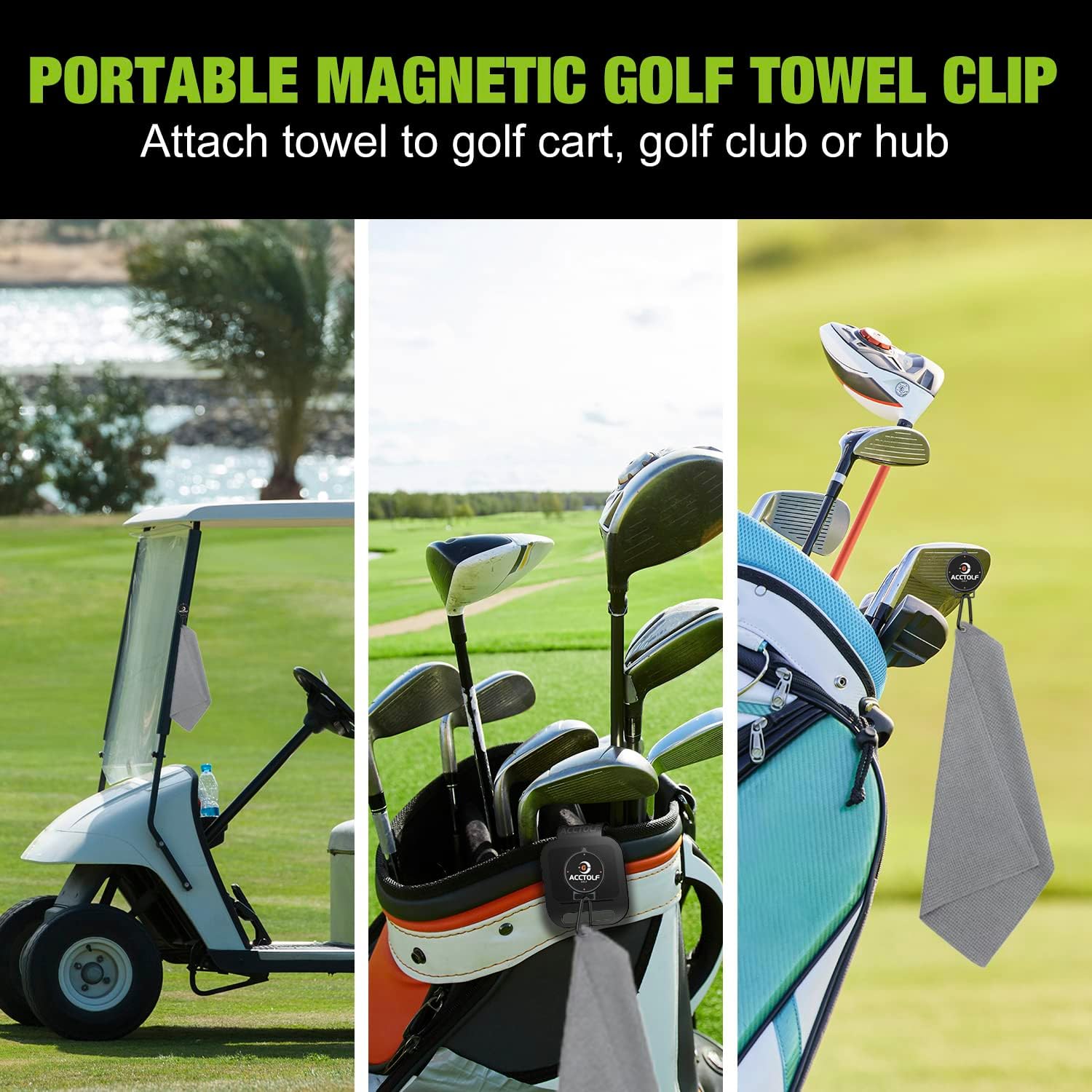 Magnetic Clip for Golf Towel, Magnetic Golf Towel Clip for Golf Cart, Clubs, Golf Hub, Removable Industrial Magnetic Accessories - Image 6