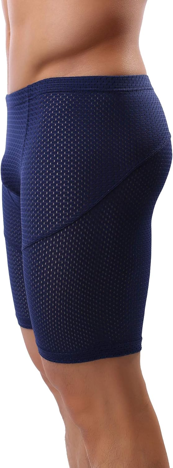 Linemoon Mens Tight Yoga Workout Shorts Mesh Gym Training Shorts - Image 4