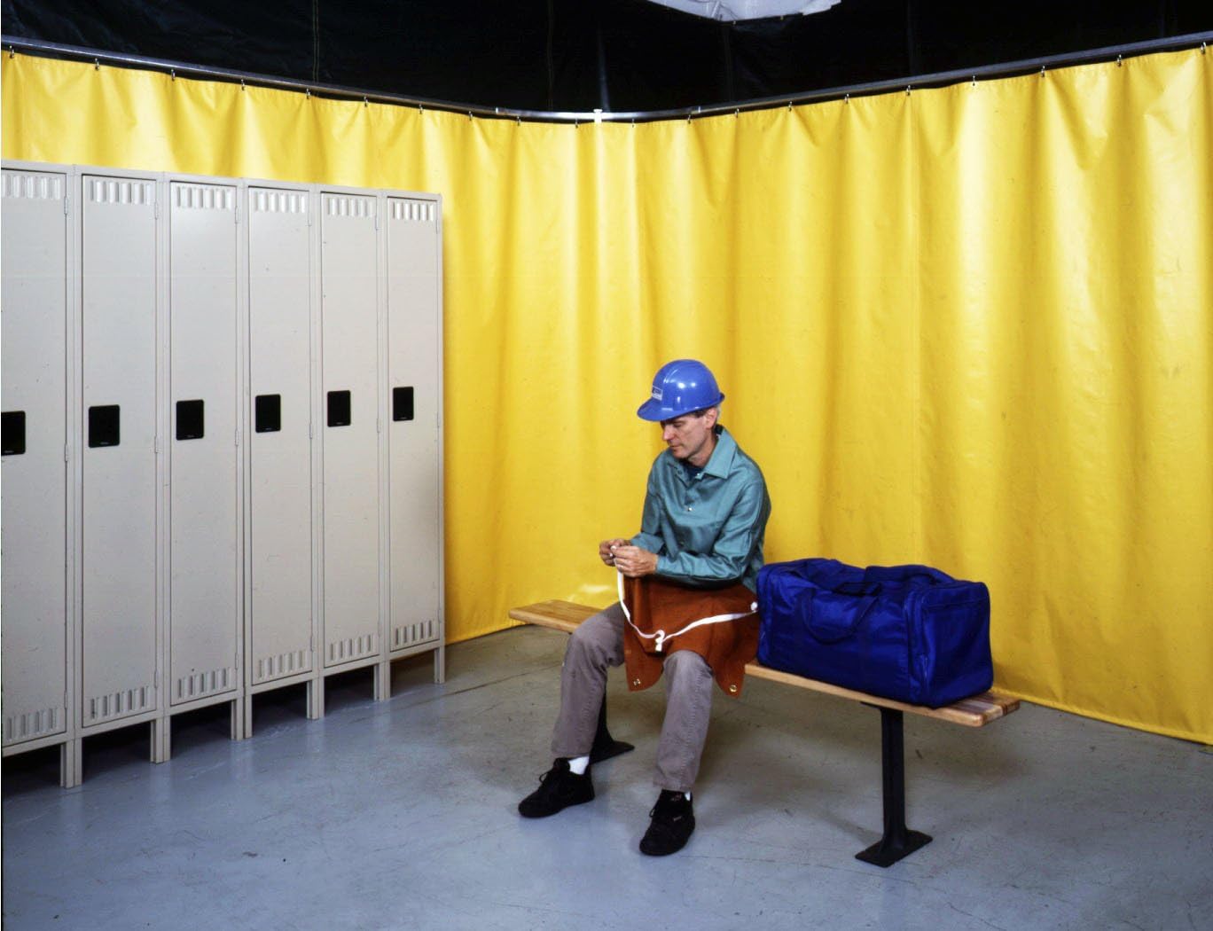 Singer Safety 14021010 Privacy GlideWall System, 10' Width x 10' Height, Yellow