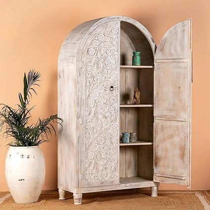 Noziya Furniture Sheesham Wood Wardrobe for Home Furniture