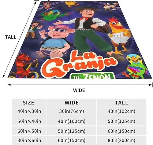 Miniatura 5 de Manta La Granja De Zenon de felpa acogedora manta decorativa para cama sofá, súper suave y cálida microfibra manta y mantas para todas las estaciones